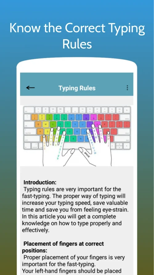 Typing Test App for Exams