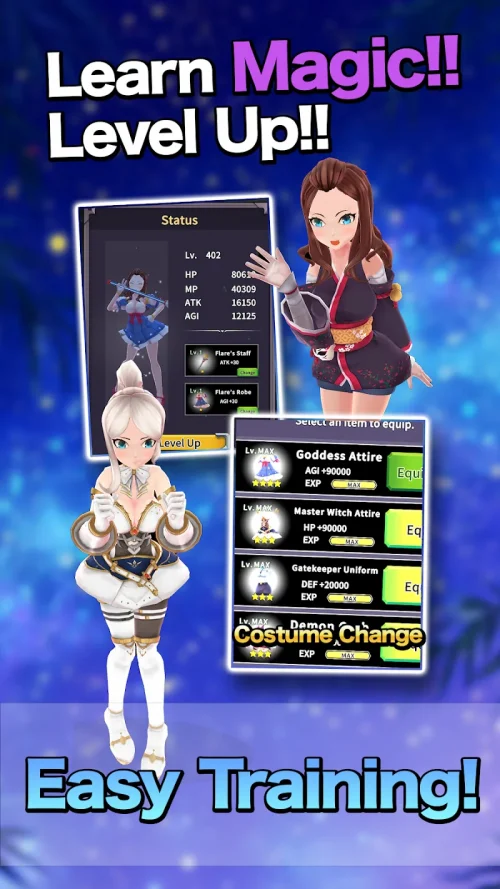 Witch Growth: Idle Clicker RPG