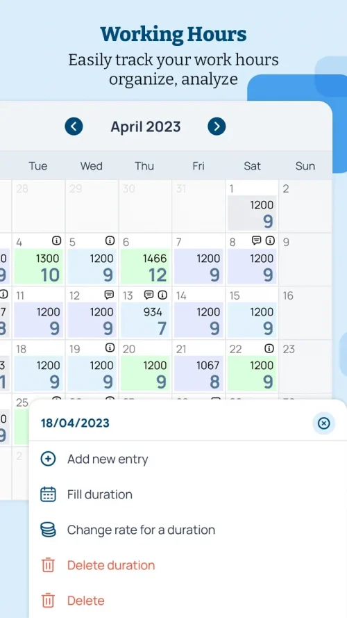 WorkSheet: Log Working Hours