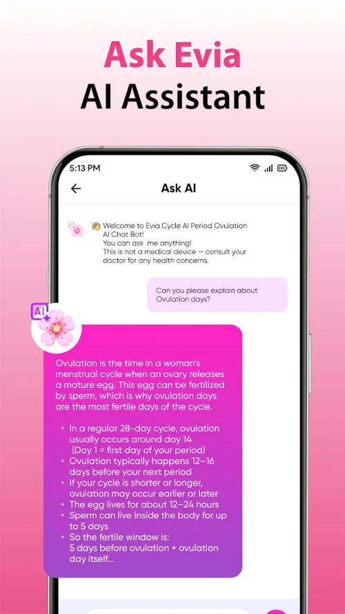 EviaCycle AI Period Ovulation