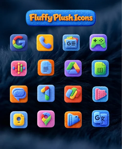 Fluffy 3D Plush Icons