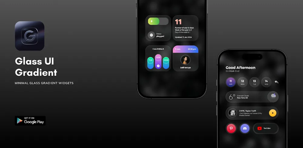 Glass UI Gradient KWGT