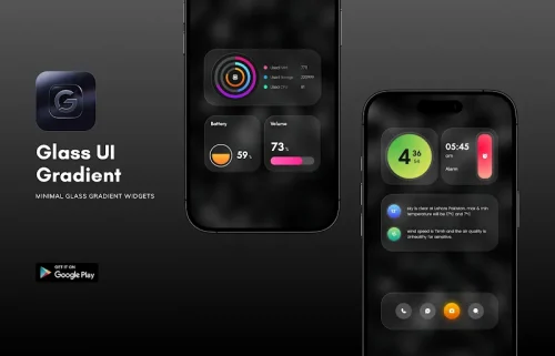 Glass UI Gradient KWGT