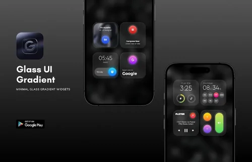 Glass UI Gradient KWGT