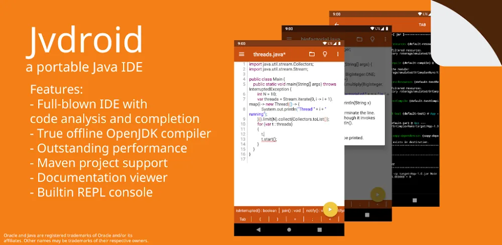 Jvdroid – IDE for Java