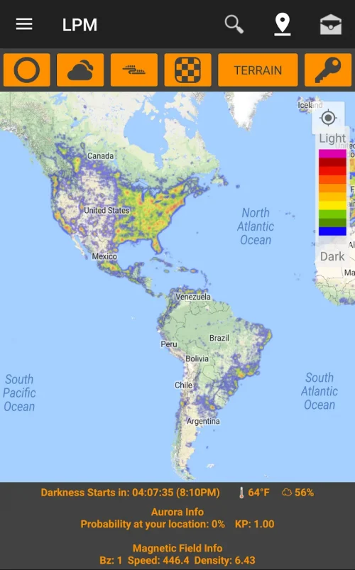 Light Pollution Map – Dark Sky