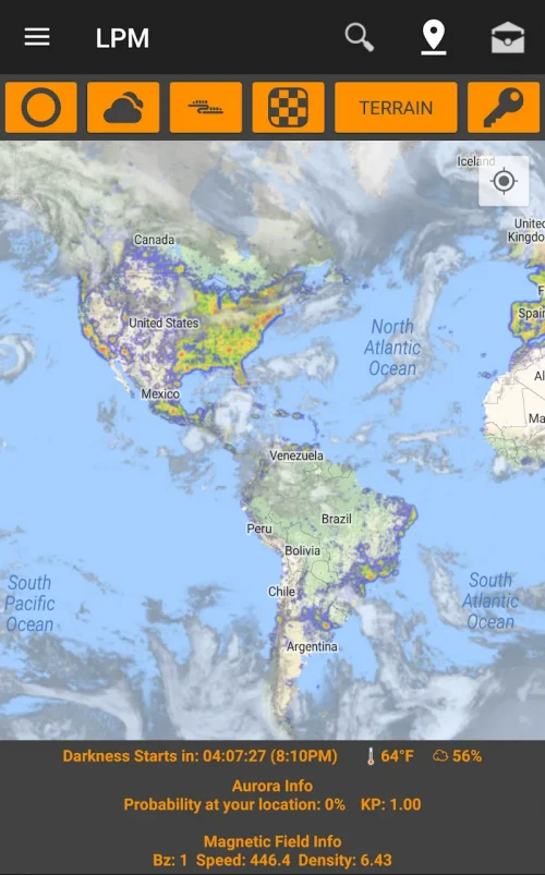 Light Pollution Map – Dark Sky