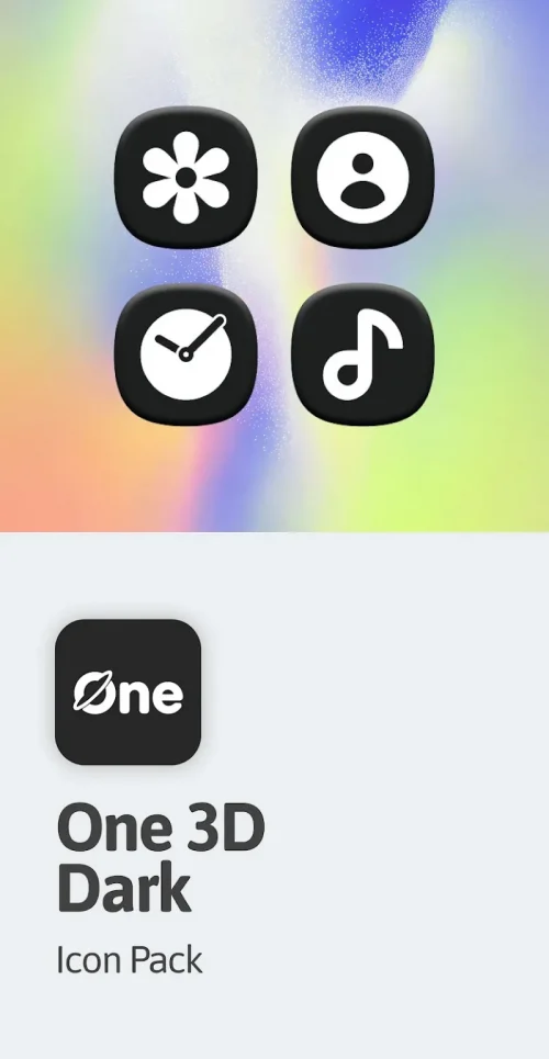 One 3D Dark Icon Pack