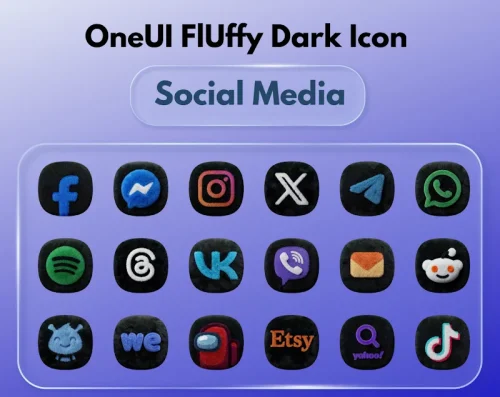 OneUI Fluffy Dark Icons