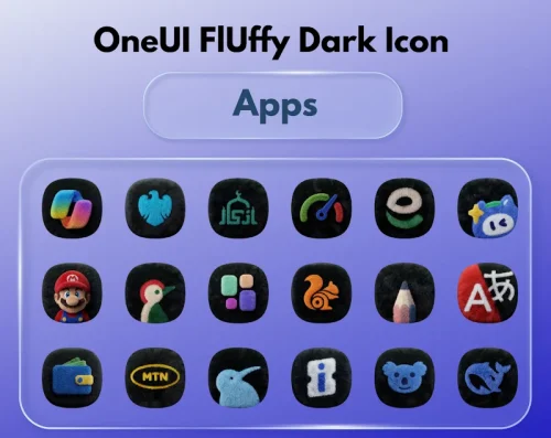 OneUI Fluffy Dark Icons