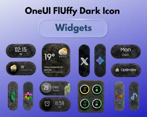 OneUI Fluffy Dark Icons