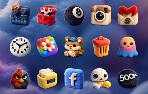 Fluffy 3D – Icon Pack