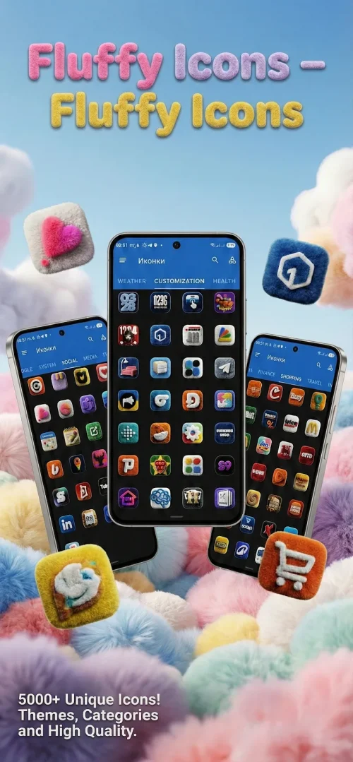 Fluffy 3D Icon Pack