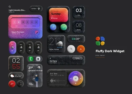 Fluffy Dark Widget
