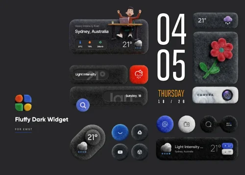 Fluffy Dark Widget