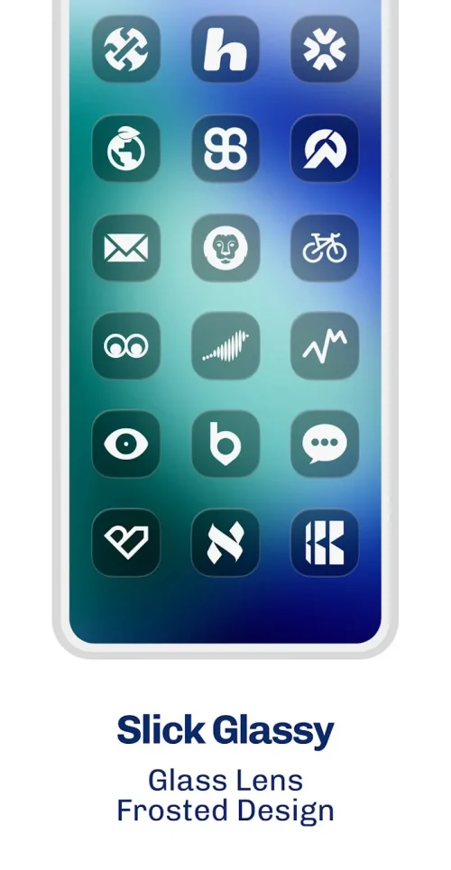 iGlass Dark OS 26 Icon Pack