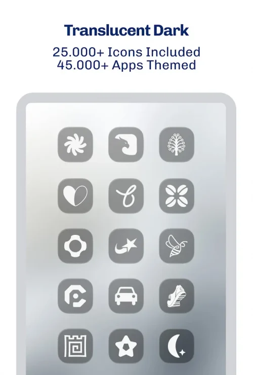 iGlass Dark OS 26 Icon Pack