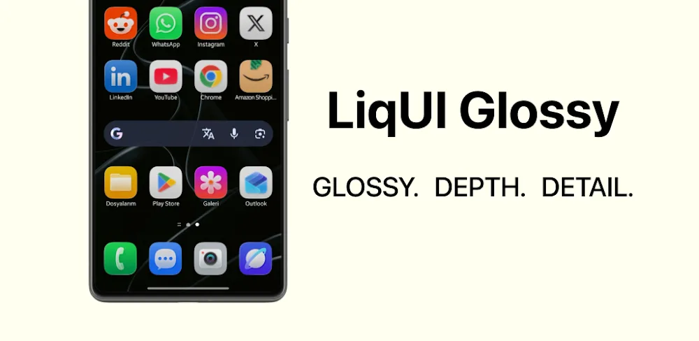 LiqUI Glossy – Light Icon Pack