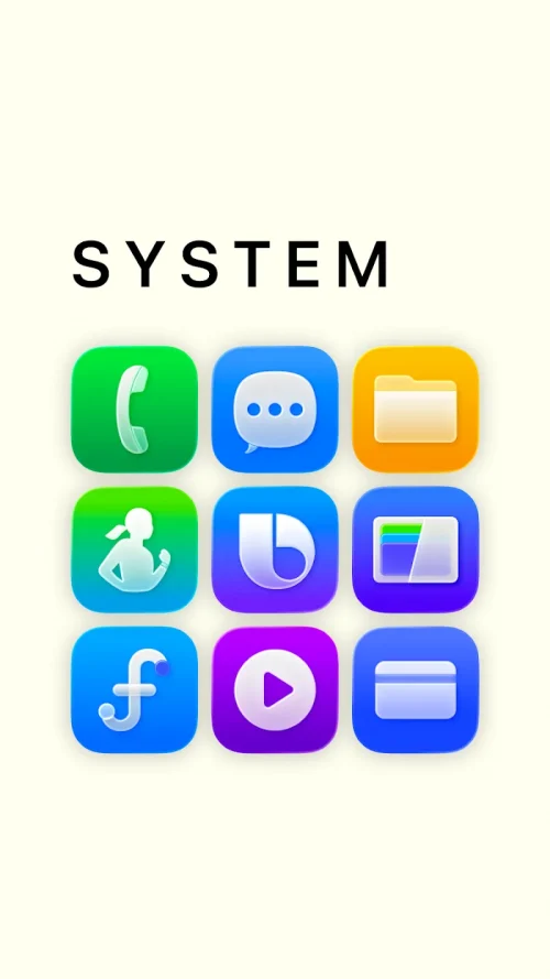 LiqUI Glossy – Light Icon Pack