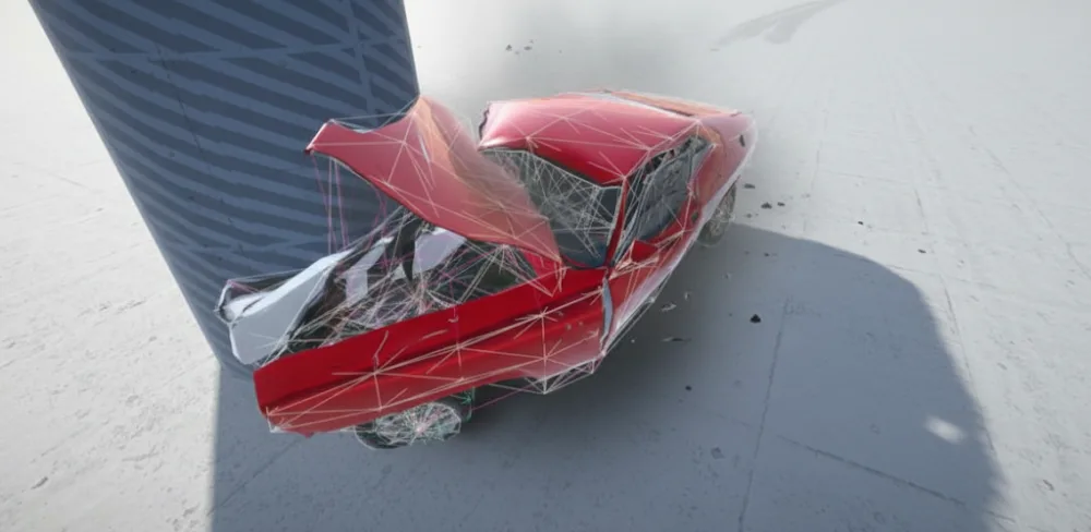 Flexbody Car Crash: Soft Body