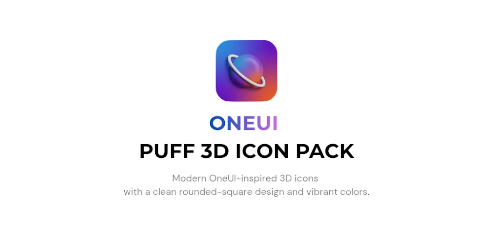 OneUi Puff 3D Icon Pack