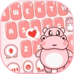 Pink Cute Hippo Theme