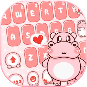Pink Cute Hippo Theme