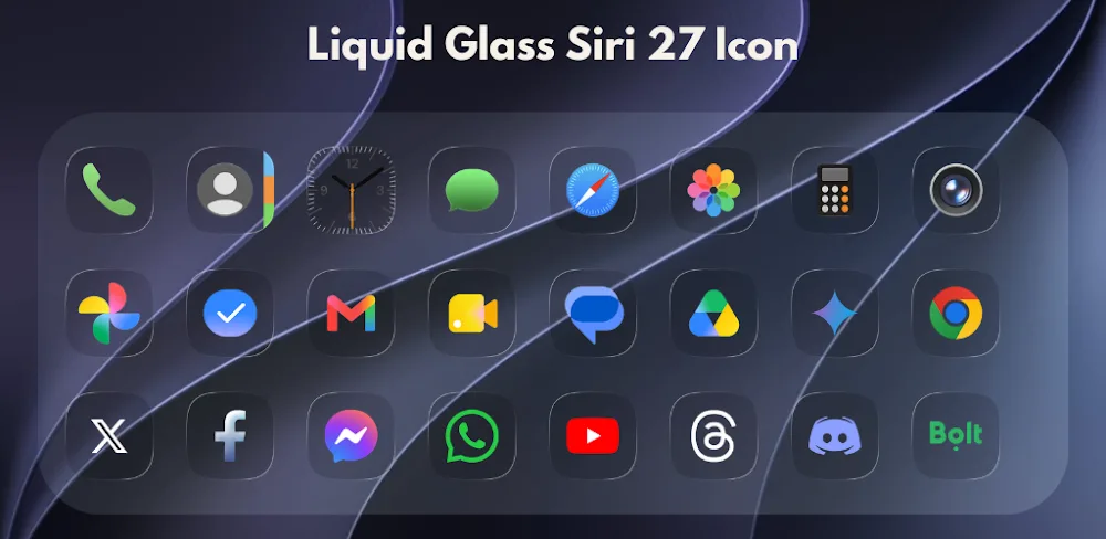 Liquid Glass Siri 27 Icon Pack