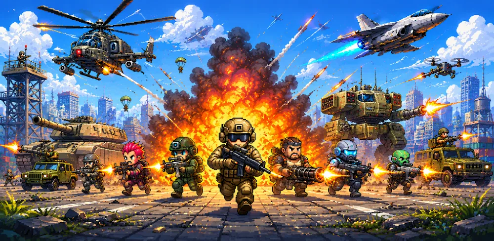 Pixel Army: Modern AFK RPG