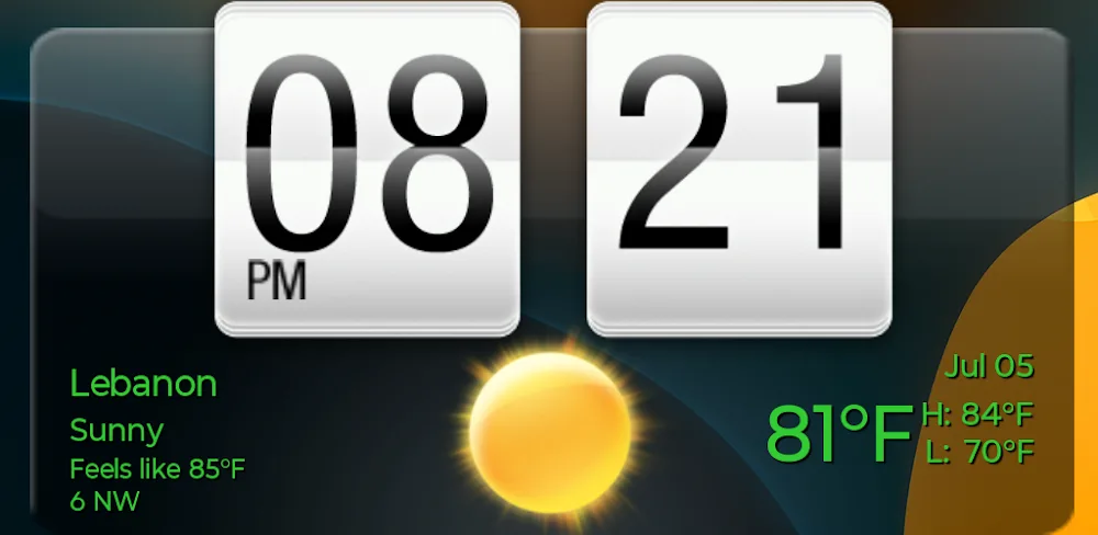 Sense Weather + Flip Clock