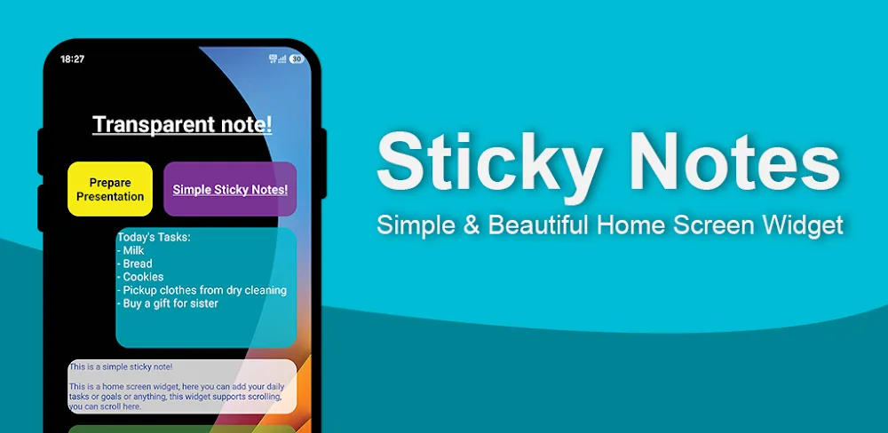 A Simple Sticky Note + Widget