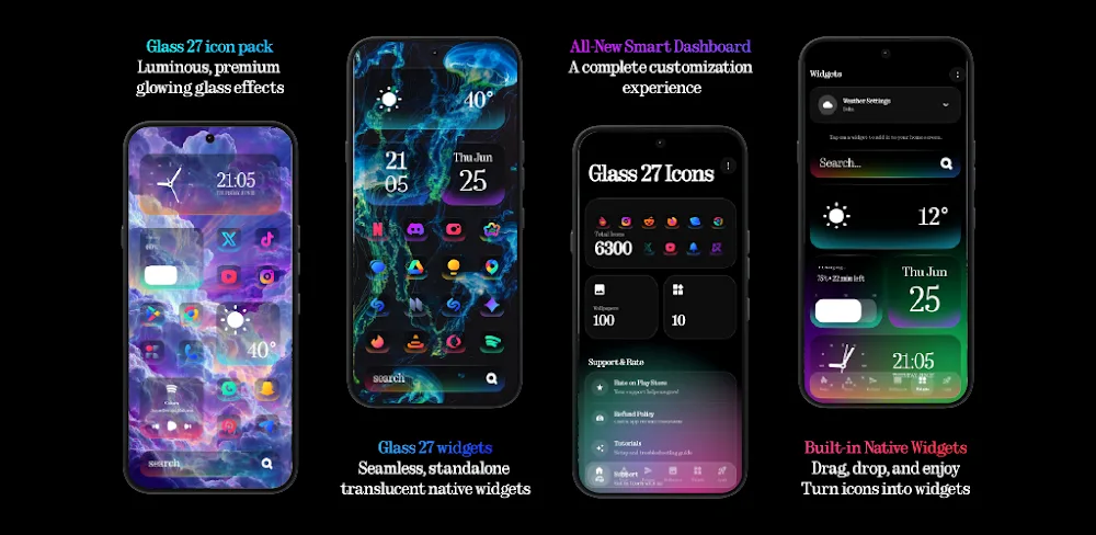 Glass 27 Icons