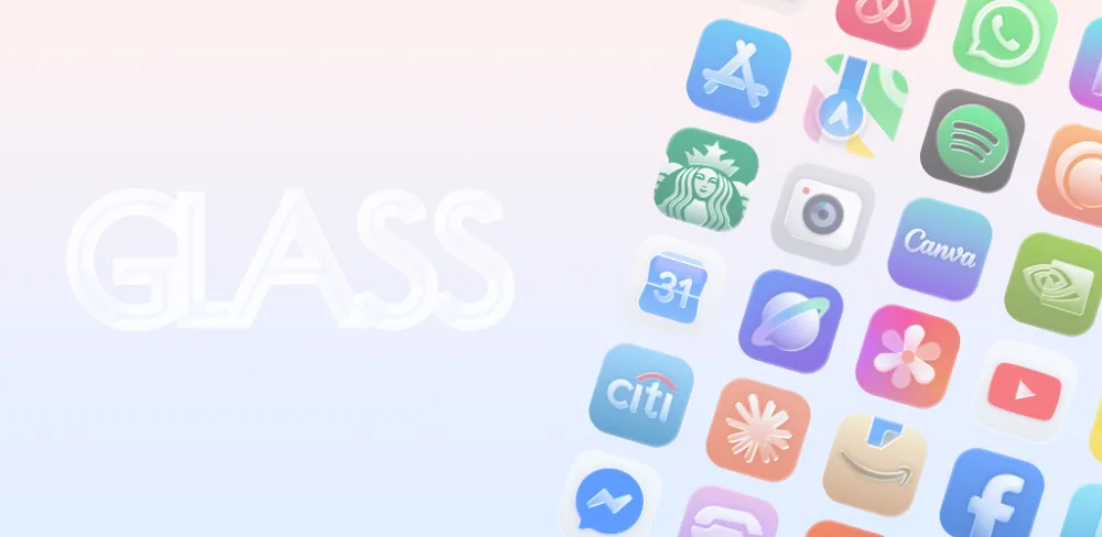 Real Glass UI – Iconpack