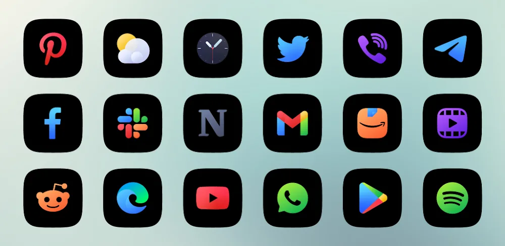 Ares Black: Dark Icon Pack