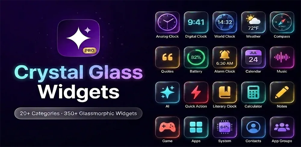 Crystal Glass Widget Pro