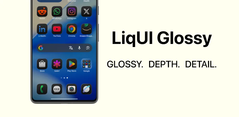 LiqUI Glossy – Dark Icon Pack