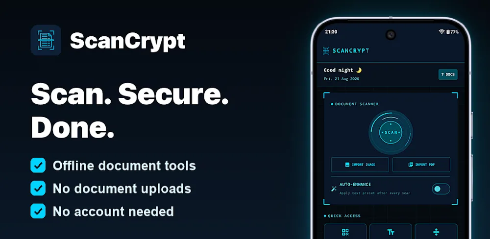 ScanCrypt – PDF Scanner & OCR
