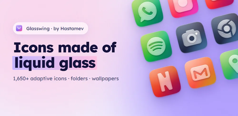 Glasswing: Liquid Glass Icons