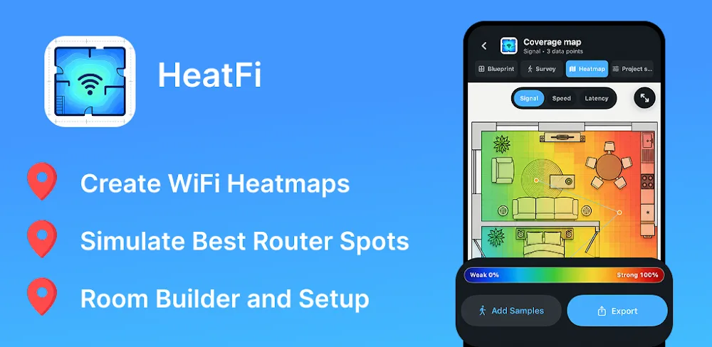 WiFi Heatmap Planner: HeatFi